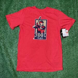 Men's New‎ Era Albert Pujols 3000 hits Los Angeles Angels Red Shirt MENS SZ M
